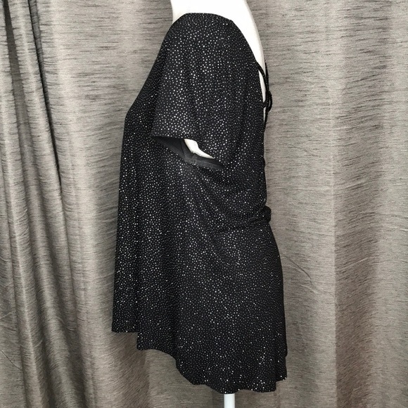 JENNIFER LOPEZ BLACK SHIMMER MEDIUM BLOUSE - Picture 4 of 8